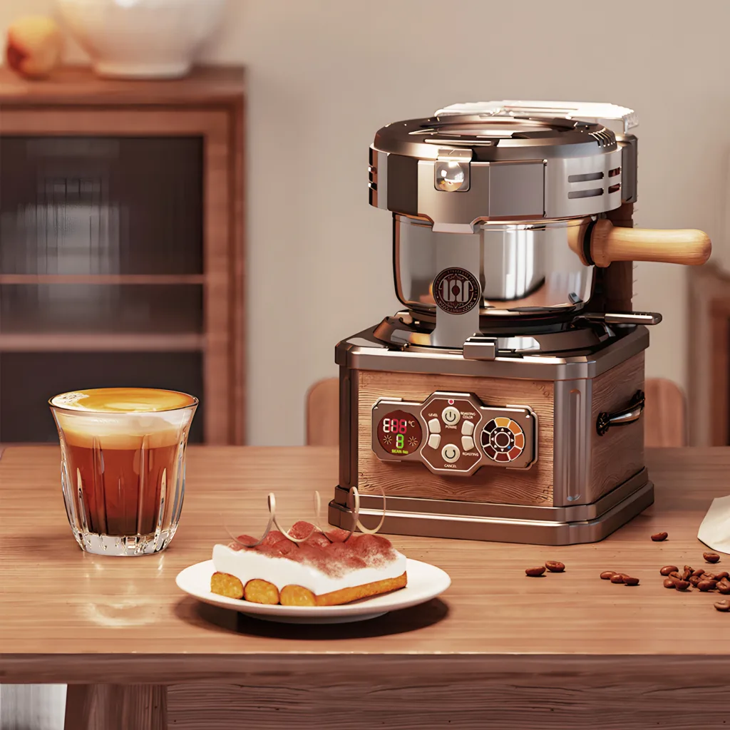 Description of the appearance of the coffee roasting machine