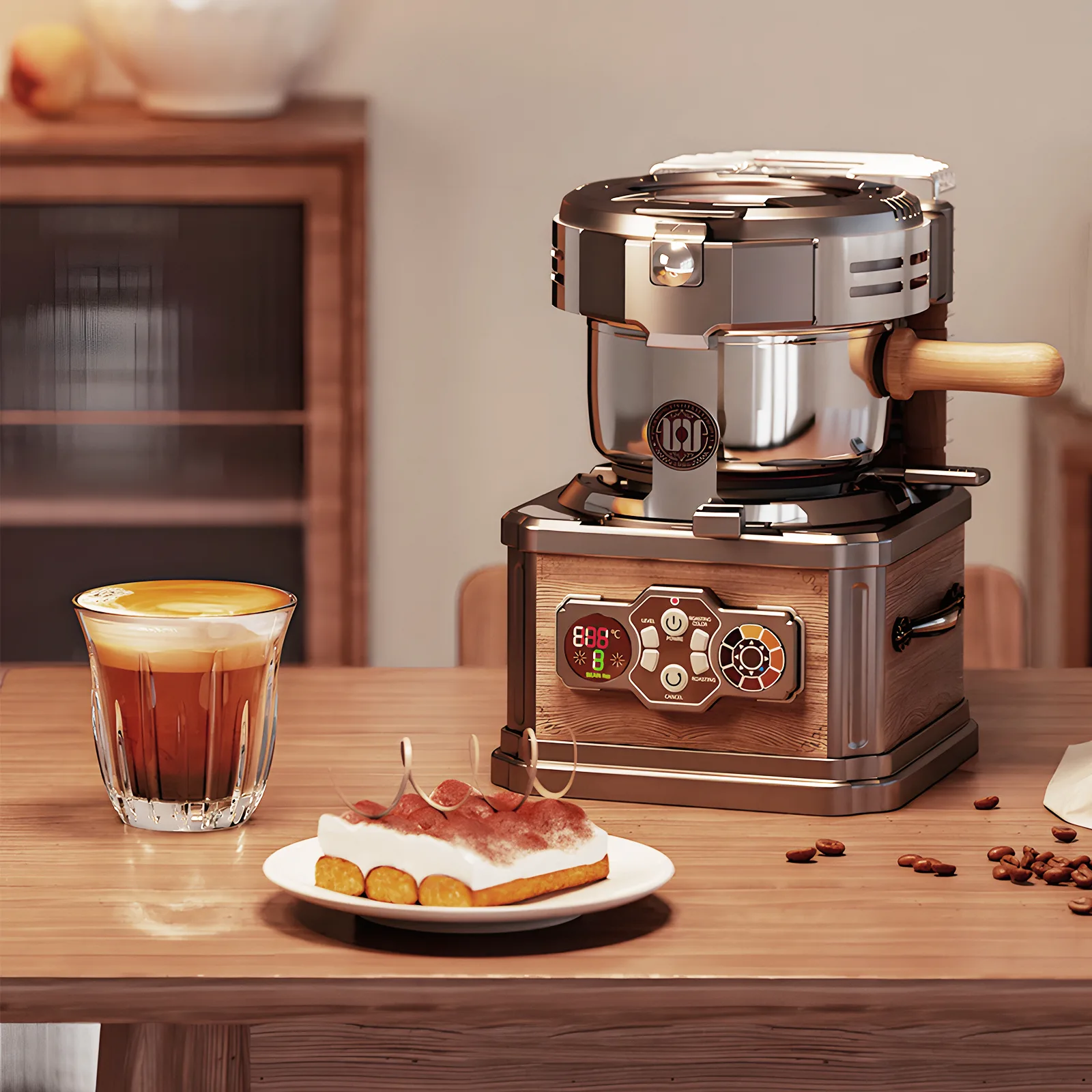 Description of the appearance of the coffee roasting machine