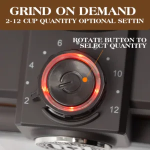 WING KWONG Coffee Grinder 16-Stage Grinding Level Adjustment - Image 2