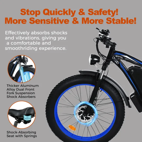 LONGSENG E68 Off-road Dual Motor Electric Bike - Image 6